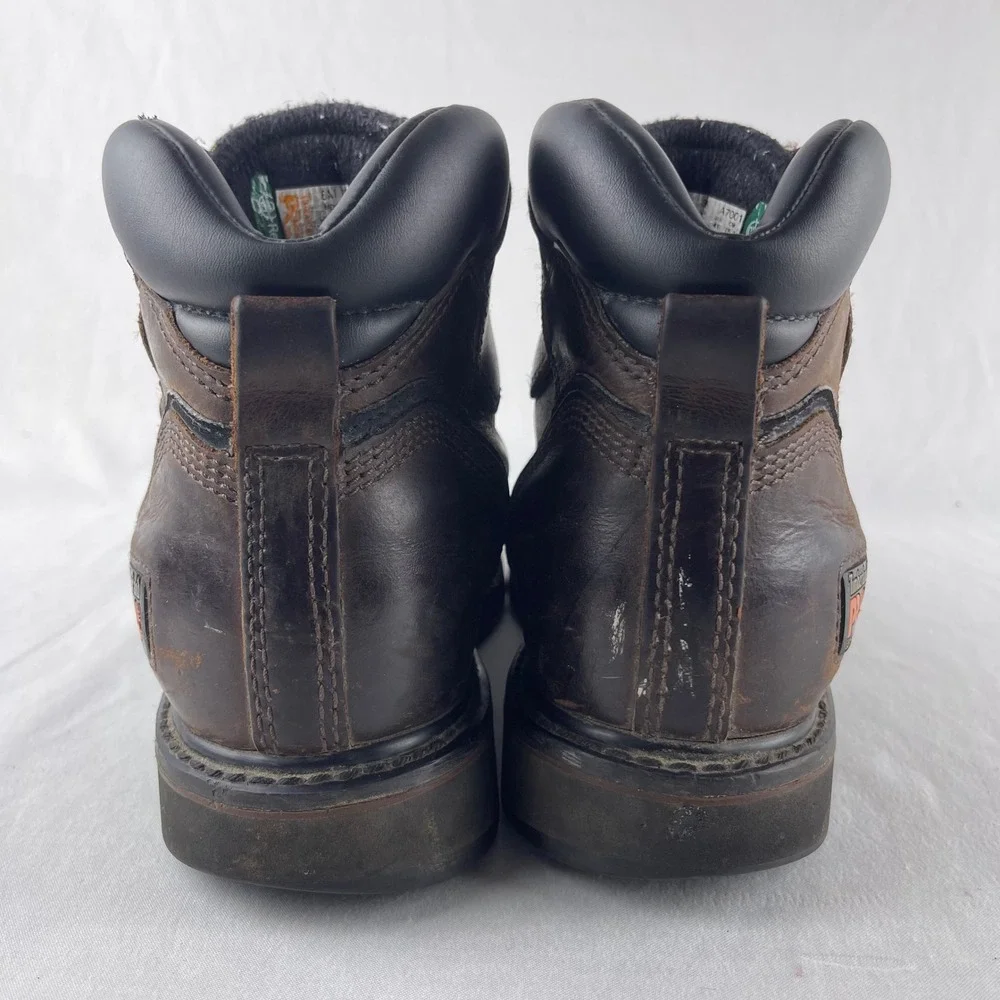 Timberland PRO Direct Attach Men 8M Brown Soft Toe Work Boot Leather 33046 A7001